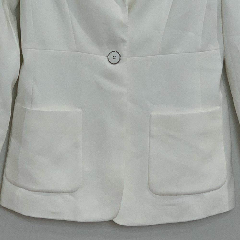 Elie Tahari Creme One Button Blazer - Picture 15 of 15